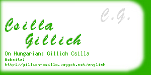 csilla gillich business card